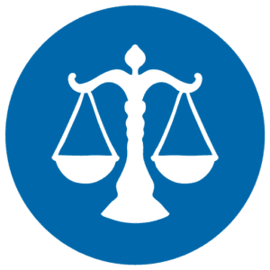 Law Industry Icon Dark Blue