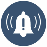 Emergency Notification System Icon Light Blue