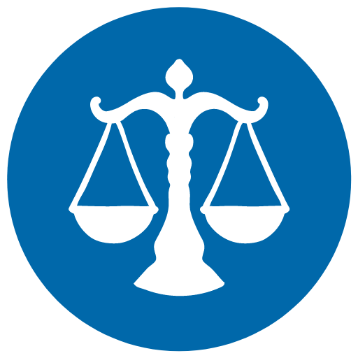 Law Industry Icon Dark Blue