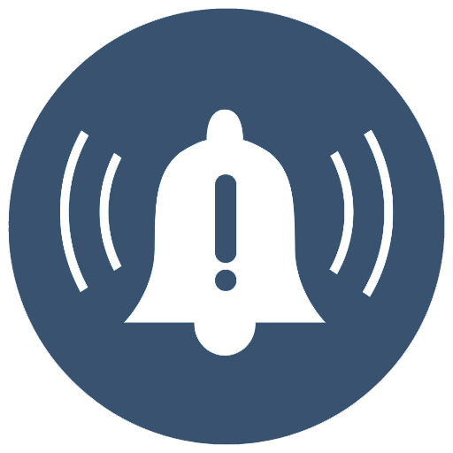 Emergency Notification System Icon Light Blue