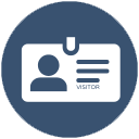 Visitor Management System Light Blue Icon