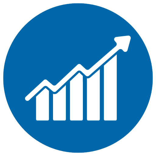 Business Growth Icon Dark Blue Business Growth Icon Dark Blue