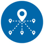 Multi-Location Business Icon Blue