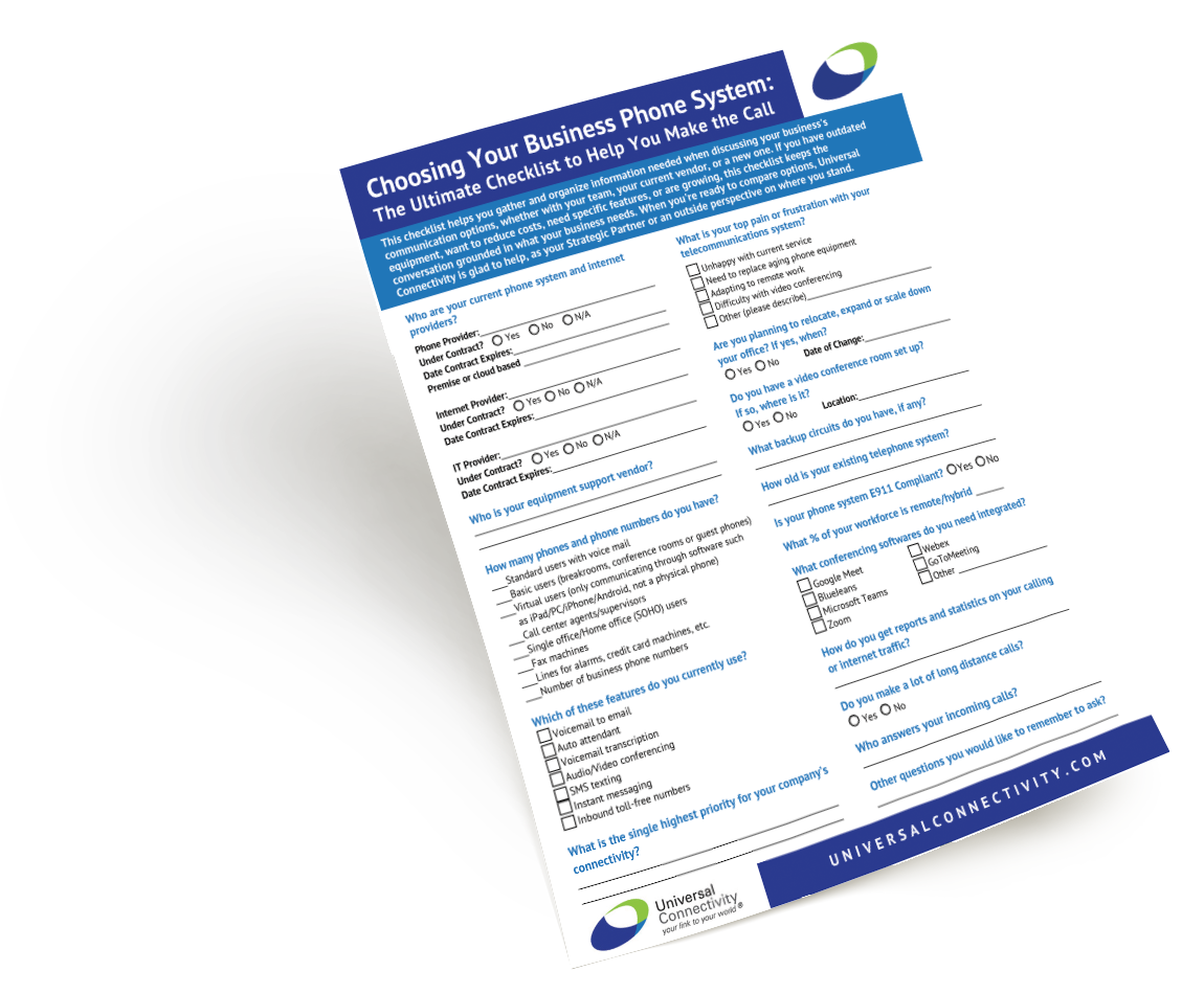 Business Phone Checklist Promo